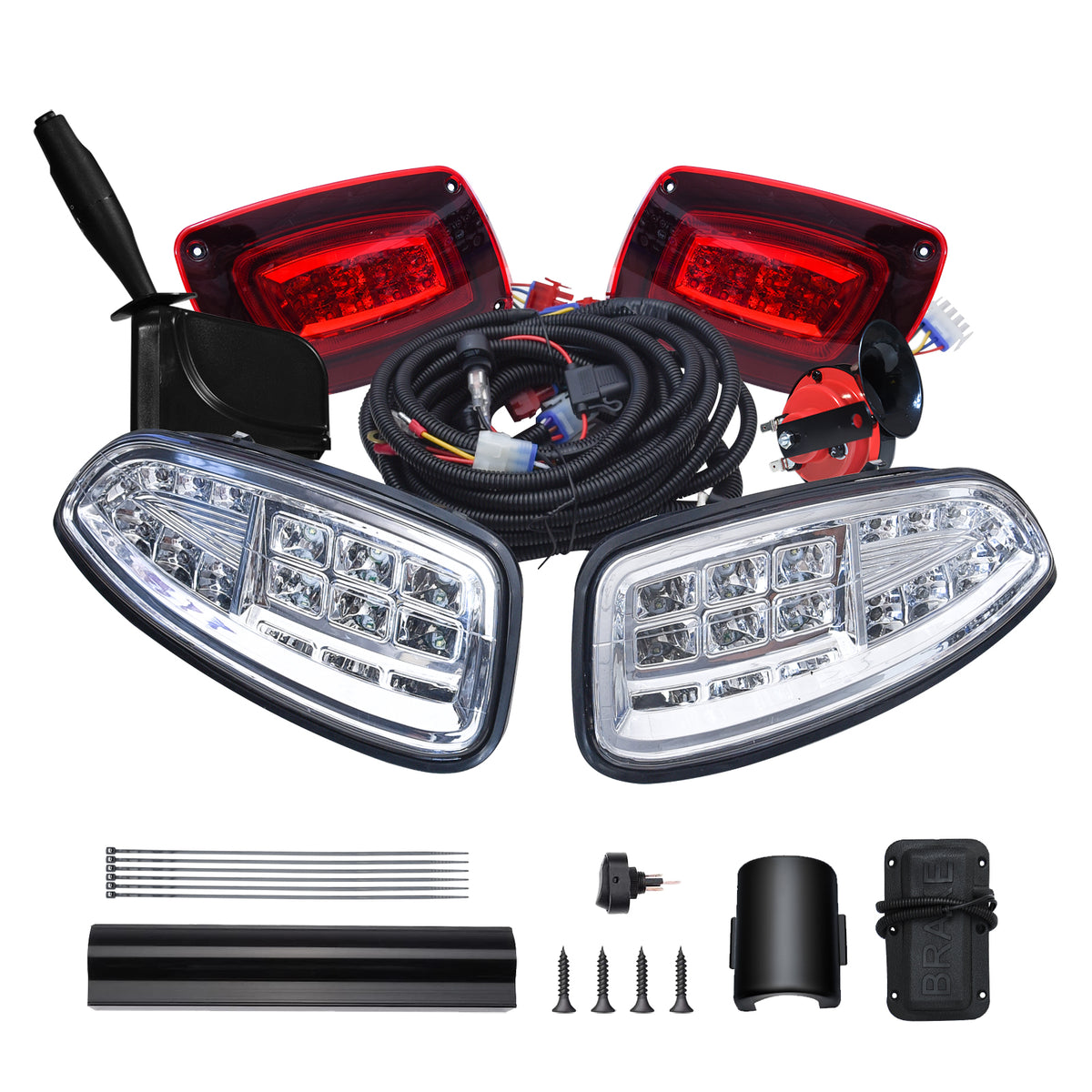 Deluxe EZGO RXV 2016+ Golf Cart LED Light Kit Headlight Tail Light Pet ...