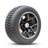 4 x Regar BLADE 12'' Golf Cart Alloy Wheels and Tyres